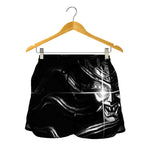 Evil Samurai Mask Print Women's Shorts