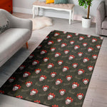 Evil Scary Clown Pattern Print Area Rug