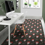 Evil Scary Clown Pattern Print Area Rug