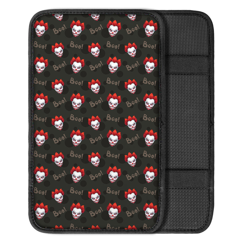 Evil Scary Clown Pattern Print Car Center Console Cover