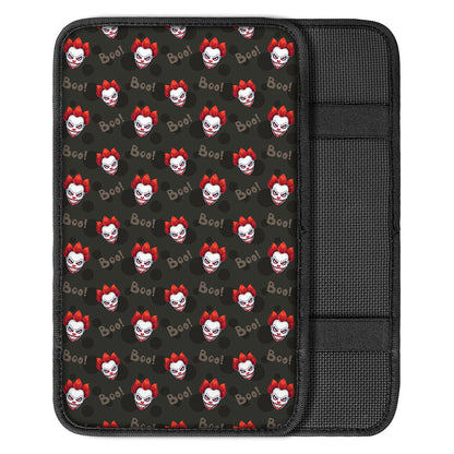 Evil Scary Clown Pattern Print Car Center Console Cover