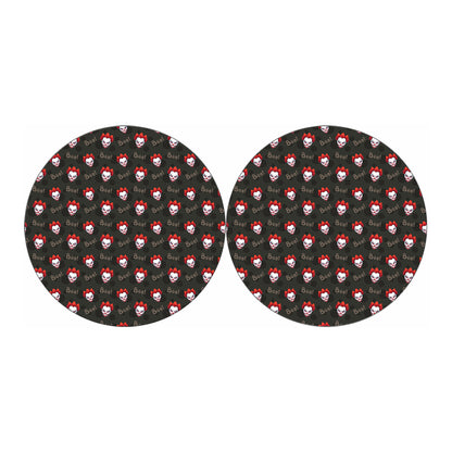 Evil Scary Clown Pattern Print Car Coasters