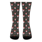 Evil Scary Clown Pattern Print Crew Socks