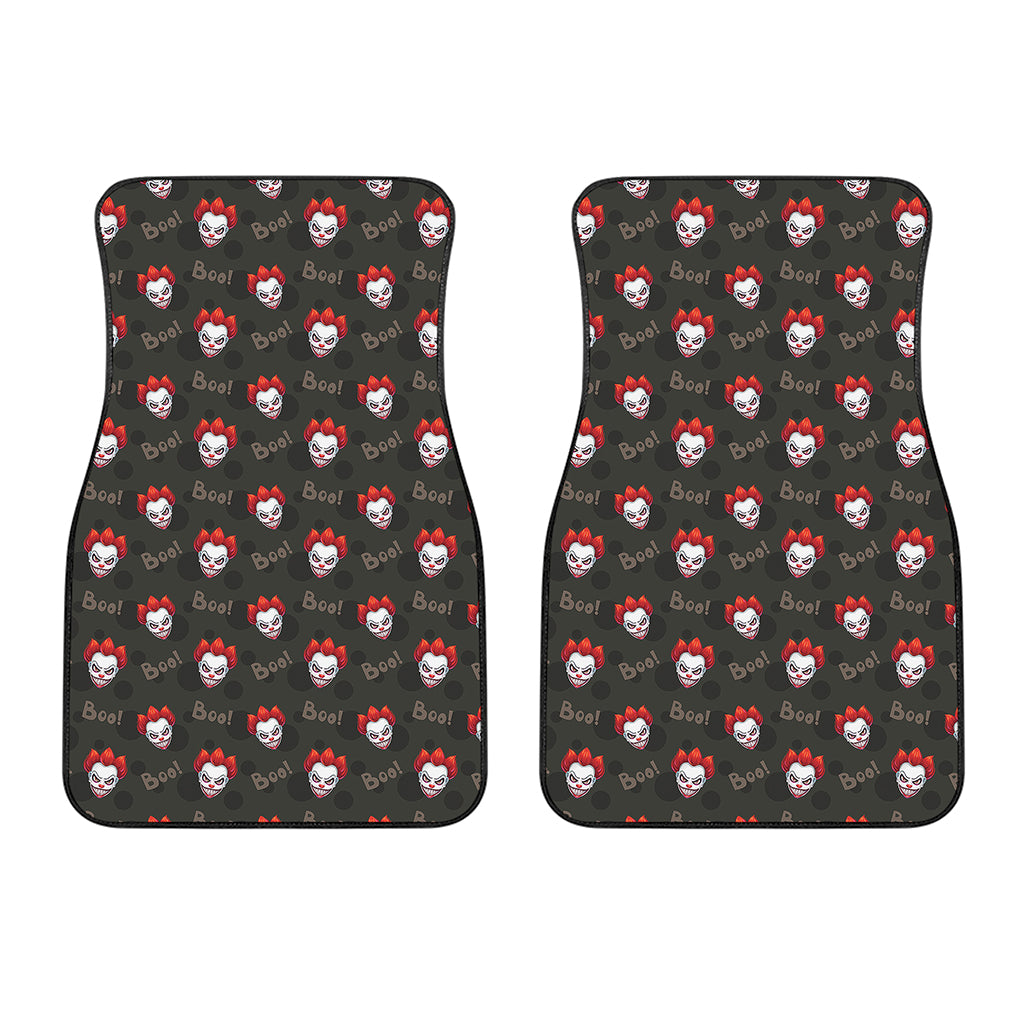 Evil Scary Clown Pattern Print Front Car Floor Mats