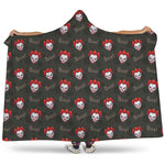 Evil Scary Clown Pattern Print Hooded Blanket
