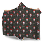 Evil Scary Clown Pattern Print Hooded Blanket