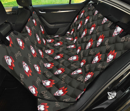 Evil Scary Clown Pattern Print Pet Car Back Seat Cover