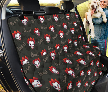 Evil Scary Clown Pattern Print Pet Car Back Seat Cover