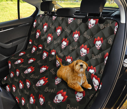 Evil Scary Clown Pattern Print Pet Car Back Seat Cover