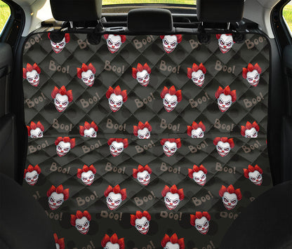 Evil Scary Clown Pattern Print Pet Car Back Seat Cover