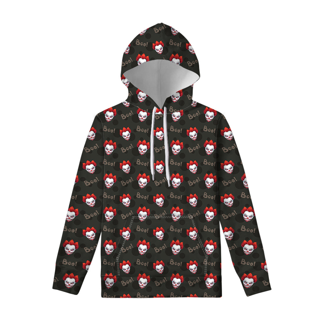 Evil Scary Clown Pattern Print Pullover Hoodie