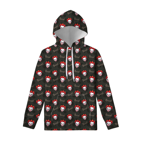 Evil Scary Clown Pattern Print Pullover Hoodie
