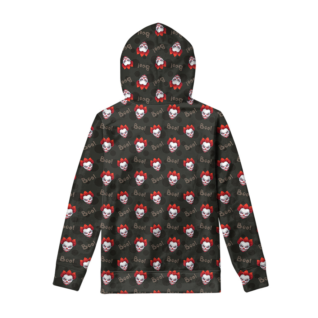 Evil Scary Clown Pattern Print Pullover Hoodie