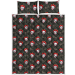 Evil Scary Clown Pattern Print Quilt Bed Set