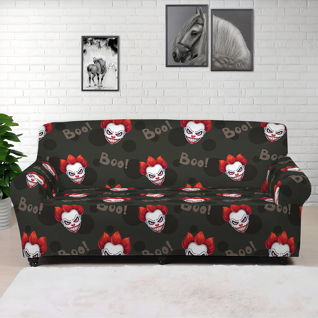 Evil Scary Clown Pattern Print Sofa Cover
