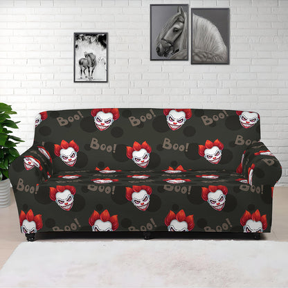 Evil Scary Clown Pattern Print Sofa Cover