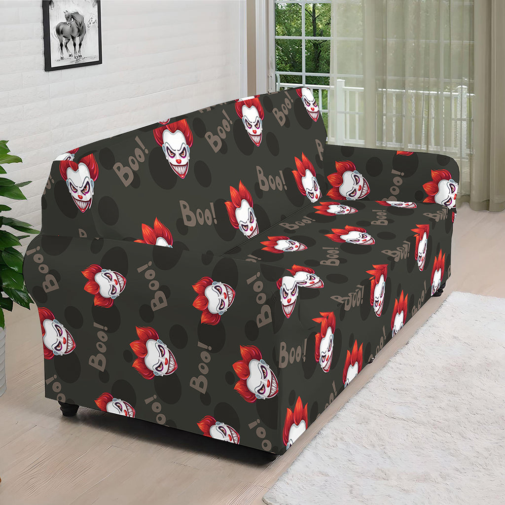 Evil Scary Clown Pattern Print Sofa Cover