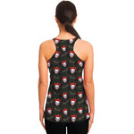 Evil Scary Clown Pattern Print Women's Racerback Tank Top