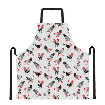 Exotic Chicken Pattern Print Apron