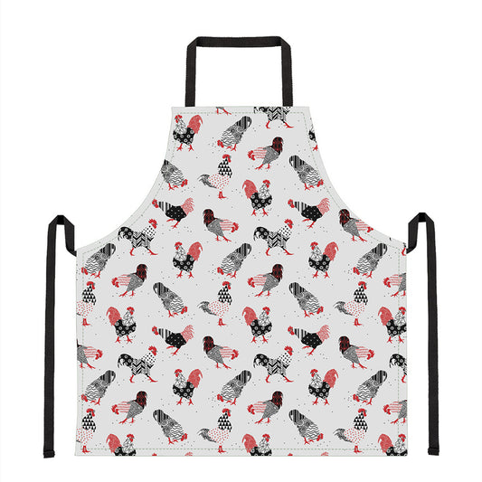 Exotic Chicken Pattern Print Apron