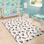 Exotic Chicken Pattern Print Area Rug