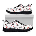 Exotic Chicken Pattern Print Black Running Shoes