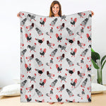 Exotic Chicken Pattern Print Blanket