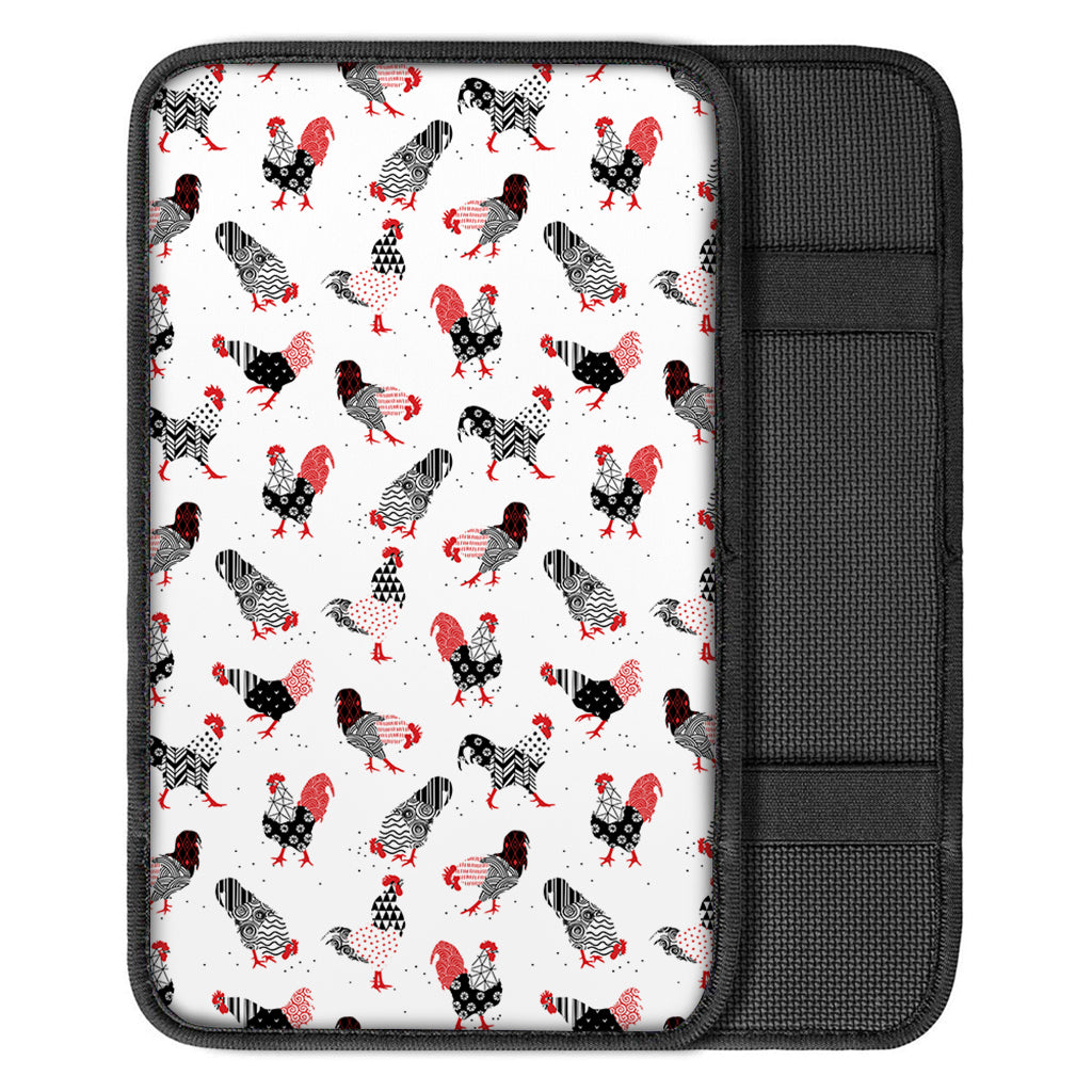 Exotic Chicken Pattern Print Car Center Console Cover