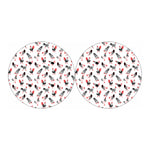 Exotic Chicken Pattern Print Car Coasters