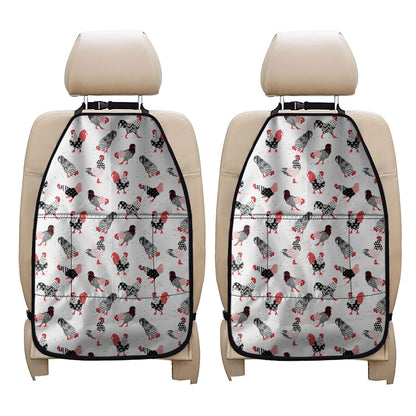 Exotic Chicken Pattern Print Car Seat Organizers