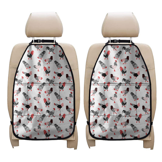 Exotic Chicken Pattern Print Car Seat Organizers