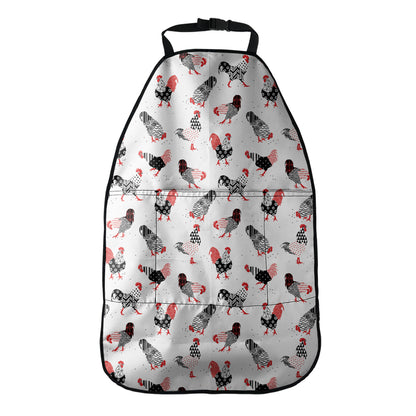 Exotic Chicken Pattern Print Car Seat Organizers