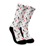 Exotic Chicken Pattern Print Crew Socks