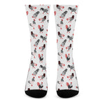 Exotic Chicken Pattern Print Crew Socks