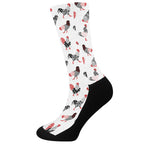 Exotic Chicken Pattern Print Crew Socks