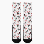 Exotic Chicken Pattern Print Crew Socks