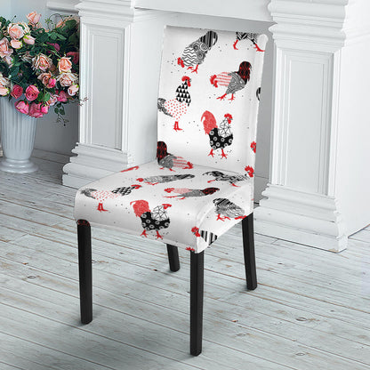 Exotic Chicken Pattern Print Dining Chair Slipcover