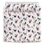 Exotic Chicken Pattern Print Duvet Cover Bedding Set
