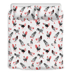 Exotic Chicken Pattern Print Duvet Cover Bedding Set