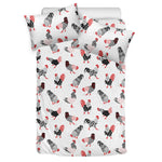 Exotic Chicken Pattern Print Duvet Cover Bedding Set