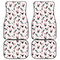 Exotic Chicken Pattern Print Front and Back Car Floor Mats