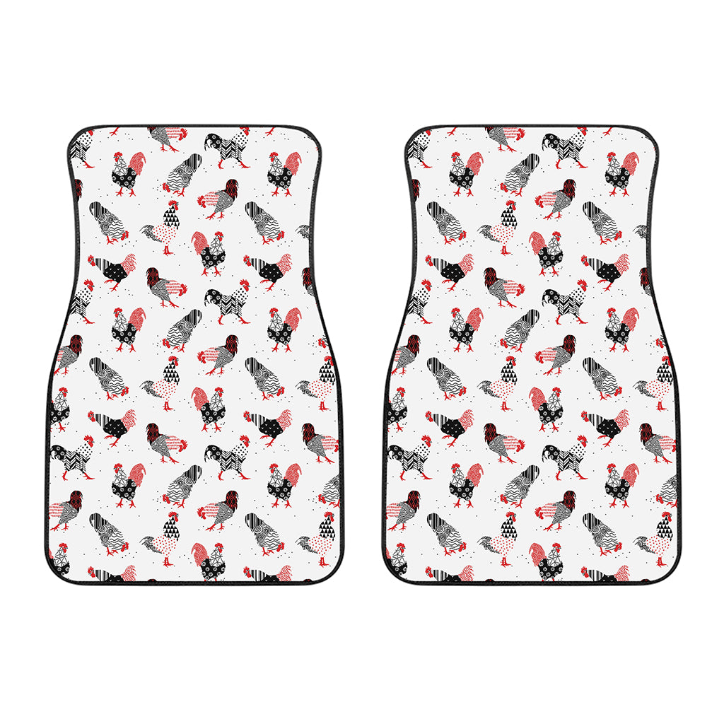 Exotic Chicken Pattern Print Front Car Floor Mats