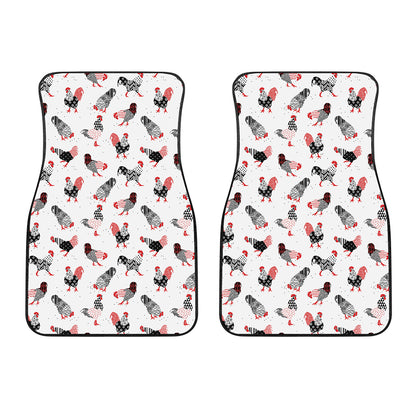 Exotic Chicken Pattern Print Front Car Floor Mats