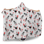 Exotic Chicken Pattern Print Hooded Blanket