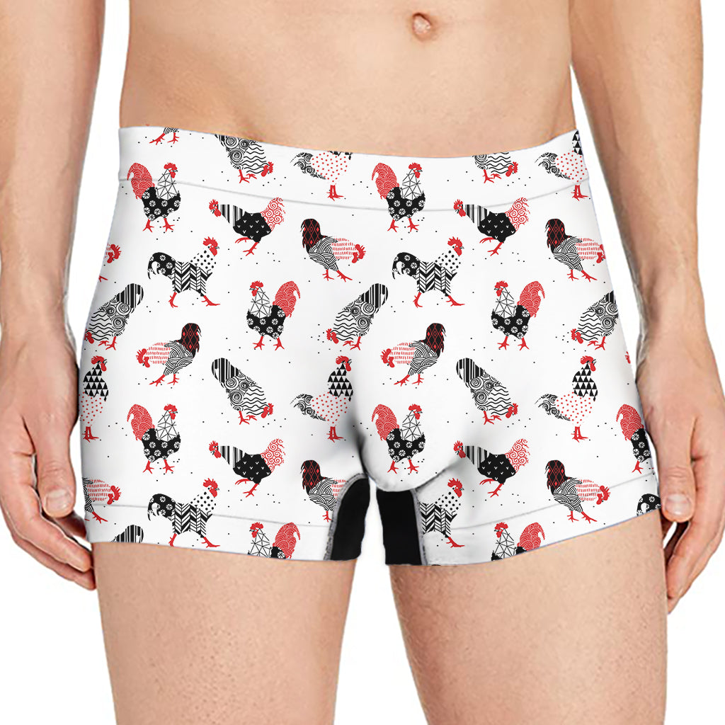 Exotic Chicken Pattern Print Men's Boxer Briefs