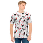 Exotic Chicken Pattern Print Men's T-Shirt