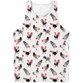 Exotic Chicken Pattern Print Men's Tank Top