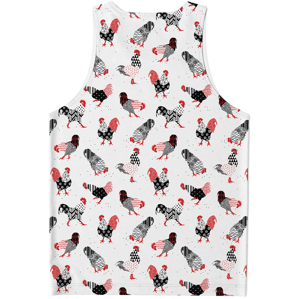 Exotic Chicken Pattern Print Men's Tank Top