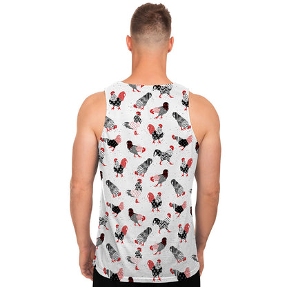 Exotic Chicken Pattern Print Men's Tank Top