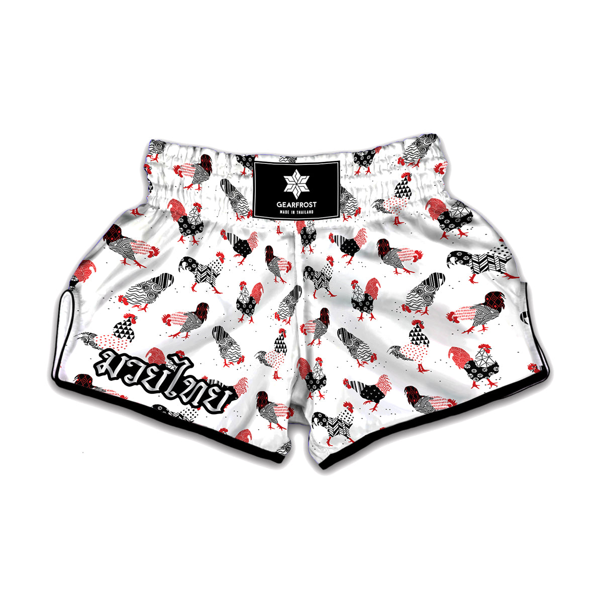 Exotic Chicken Pattern Print Muay Thai Boxing Shorts